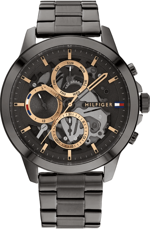 Montre Homme Tommy Hilfiger 1710479 Henry Automatique Squelette Anthracite