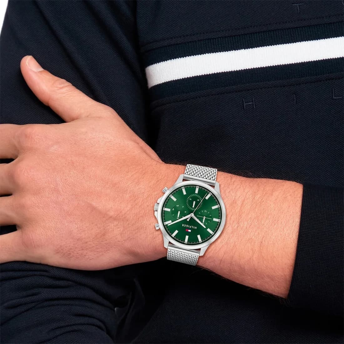Montre Tommy Hilfiger 1710499 homme verso boîtier argent