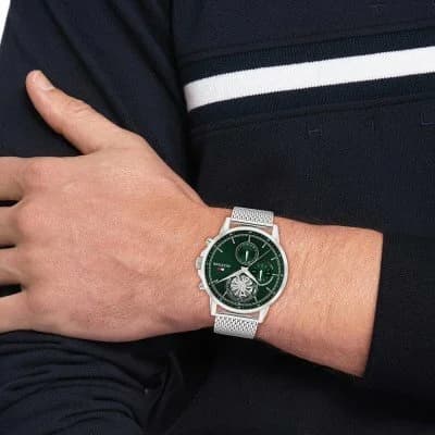 Montre Tommy Hilfiger 1710608 homme verso boîtier argent