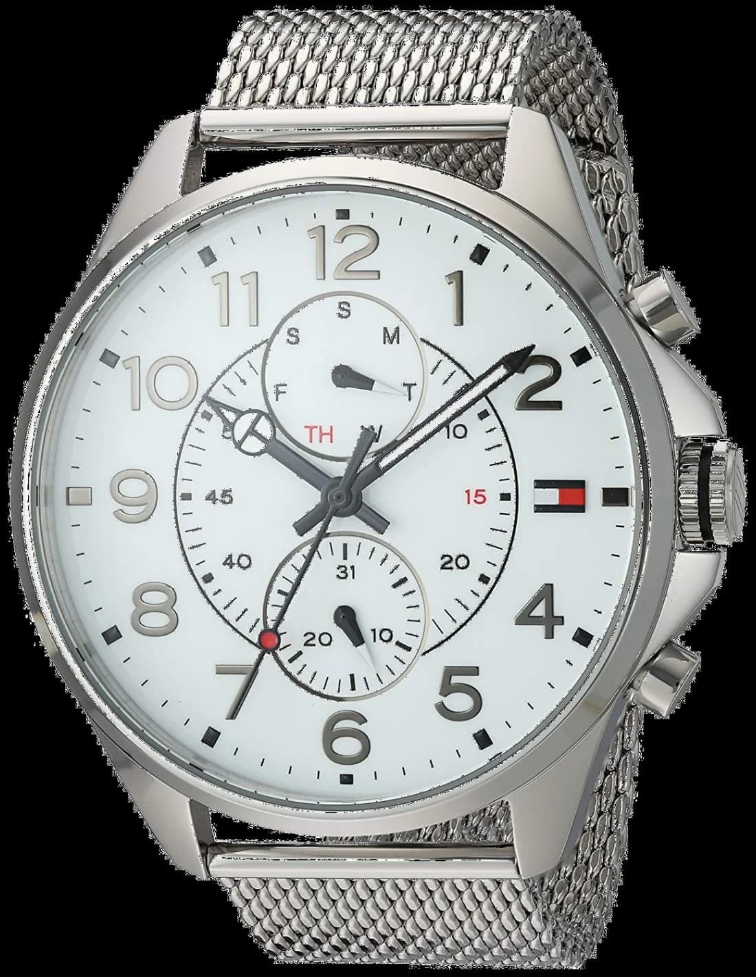 Montre Tommy Hilfiger 1791277 homme cadran blanc bracelet acier inoxydable