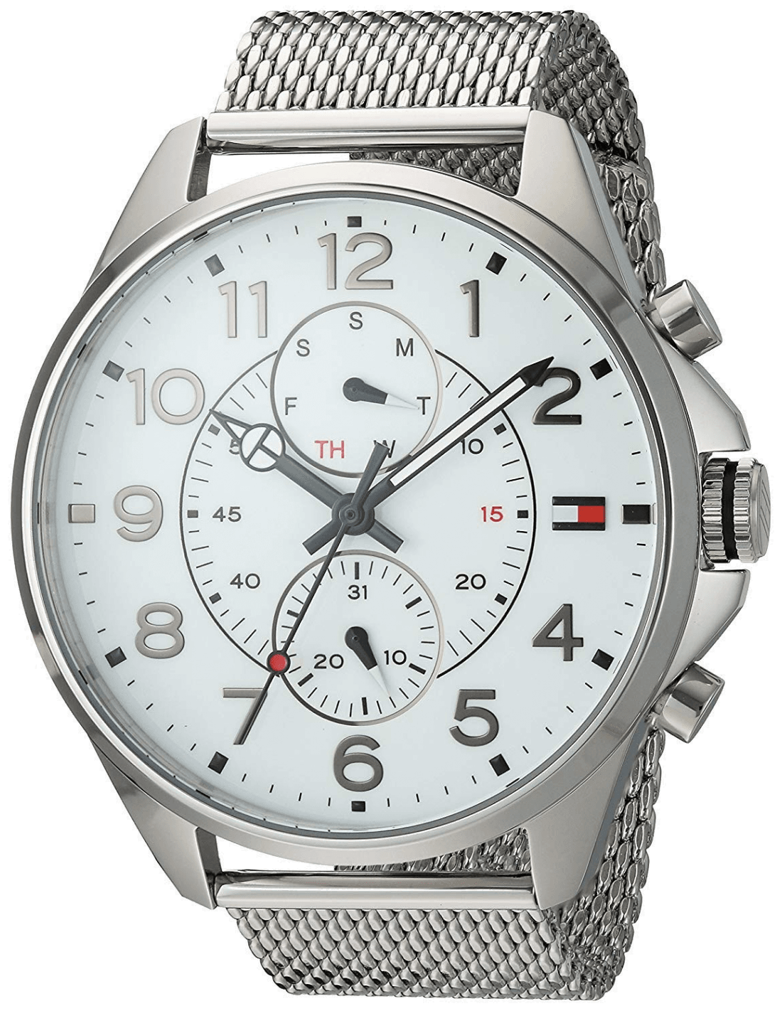 Montre Tommy Hilfiger 1791277 Maille Milanaise et Aiguilles Luminescentes