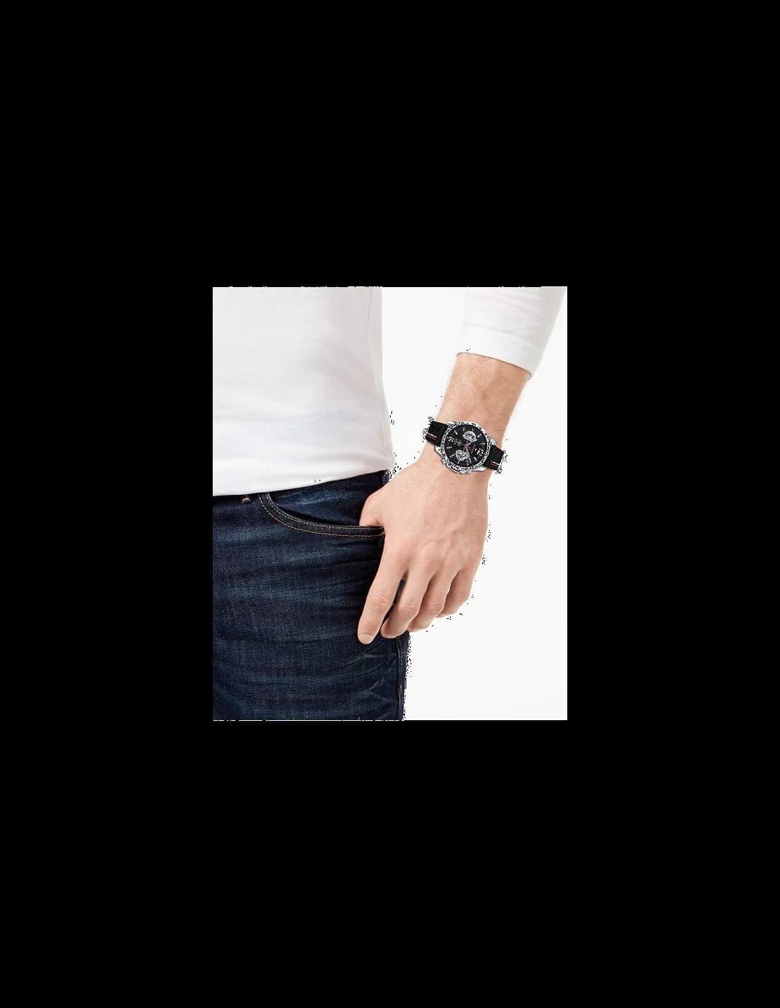 Montre Tommy Hilfiger 1791473 homme détail bracelet caoutchouc /