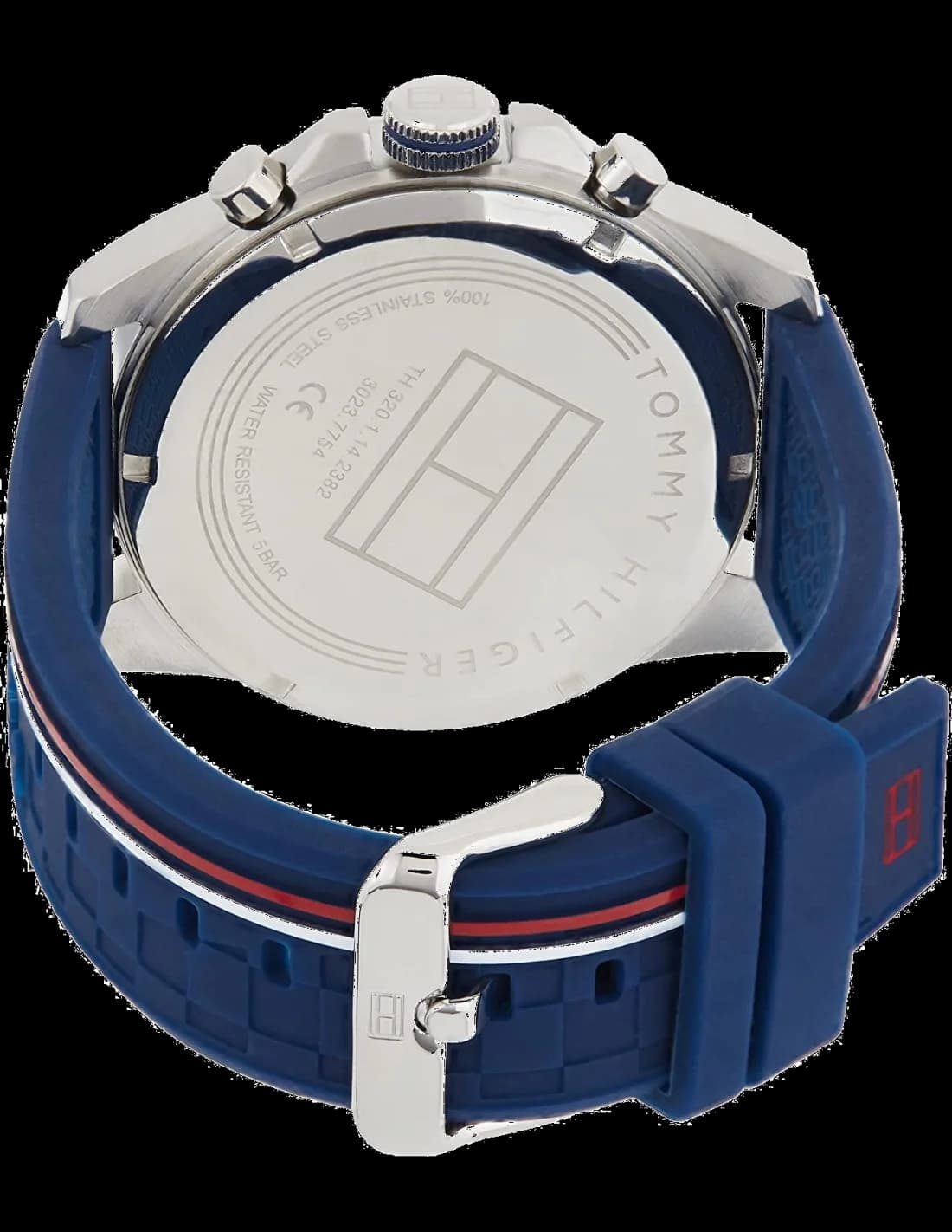 Montre Tommy Hilfiger Decker 1791476 cadran bleu analogique index chronographe