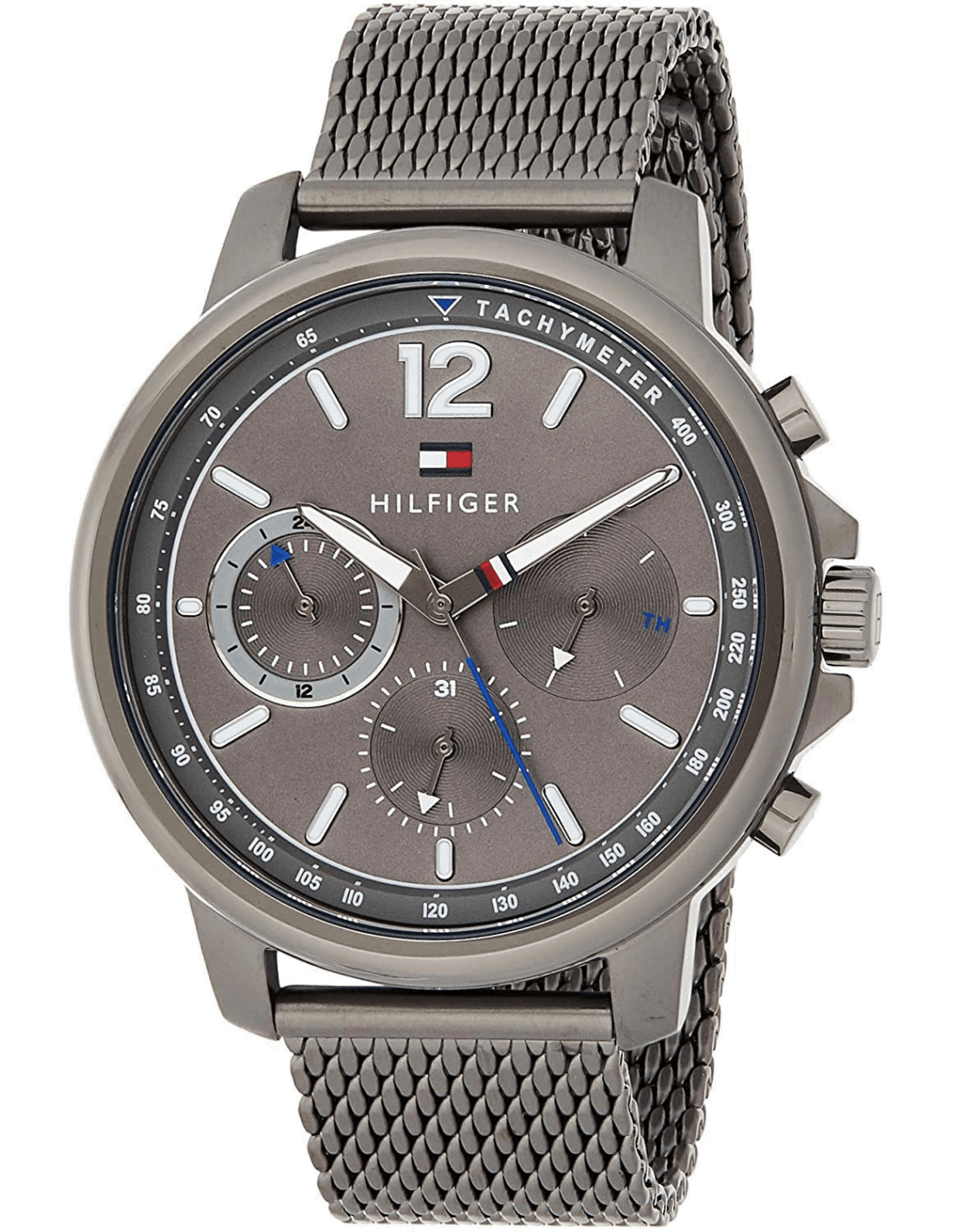 Tommy Hilfiger 1791530 cadran bleu et bracelet brun — Montres Outlet