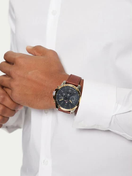 Montre Tommy Hilfiger 1791561 homme détail cadran bleu