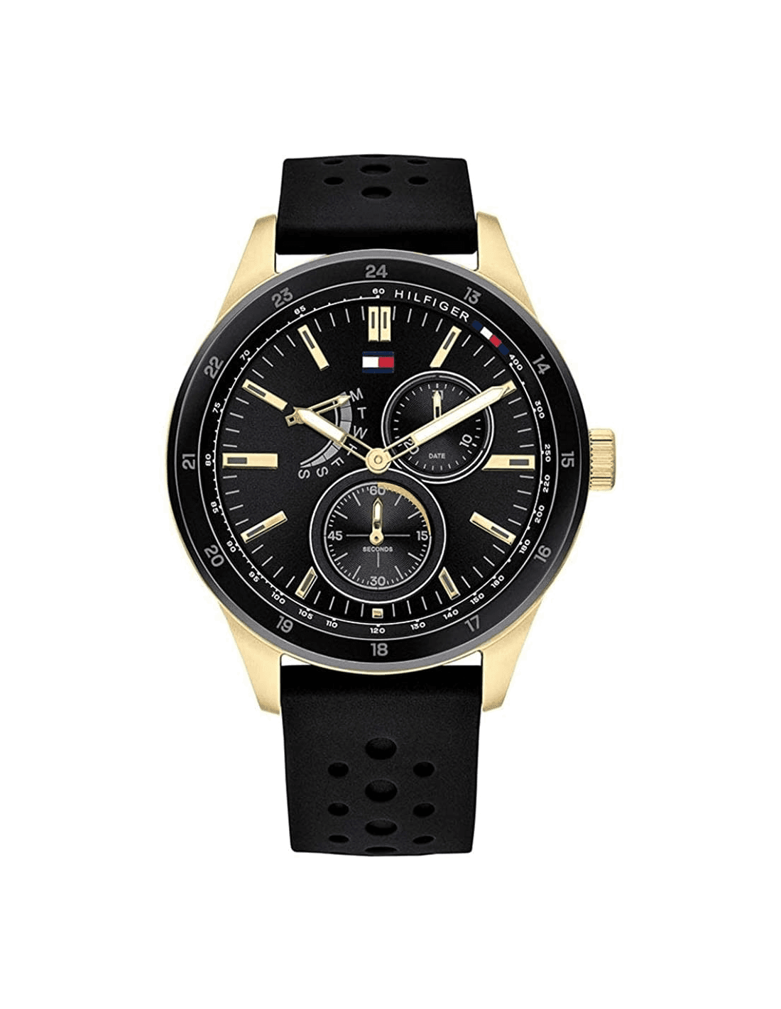 Montre Homme Tommy Hilfiger Riley 1791636 avec Bracelet en Métal et Cadran Multifonction