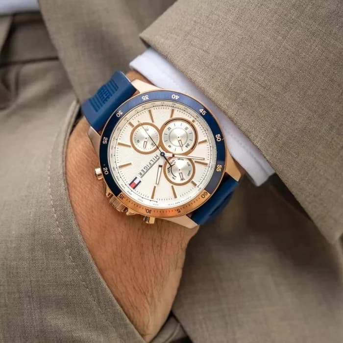 Montre Tommy Hilfiger 1791778 homme verso boîtier or rose