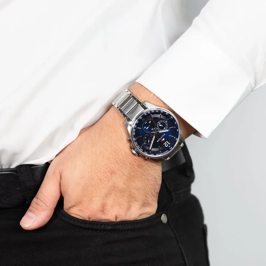 Montre Tommy Hilfiger 1791973 homme verso boîtier argent