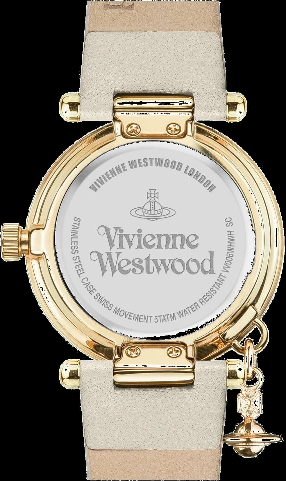 Montre Vivienne Westwood VV006WHWH femme détail cadran doré