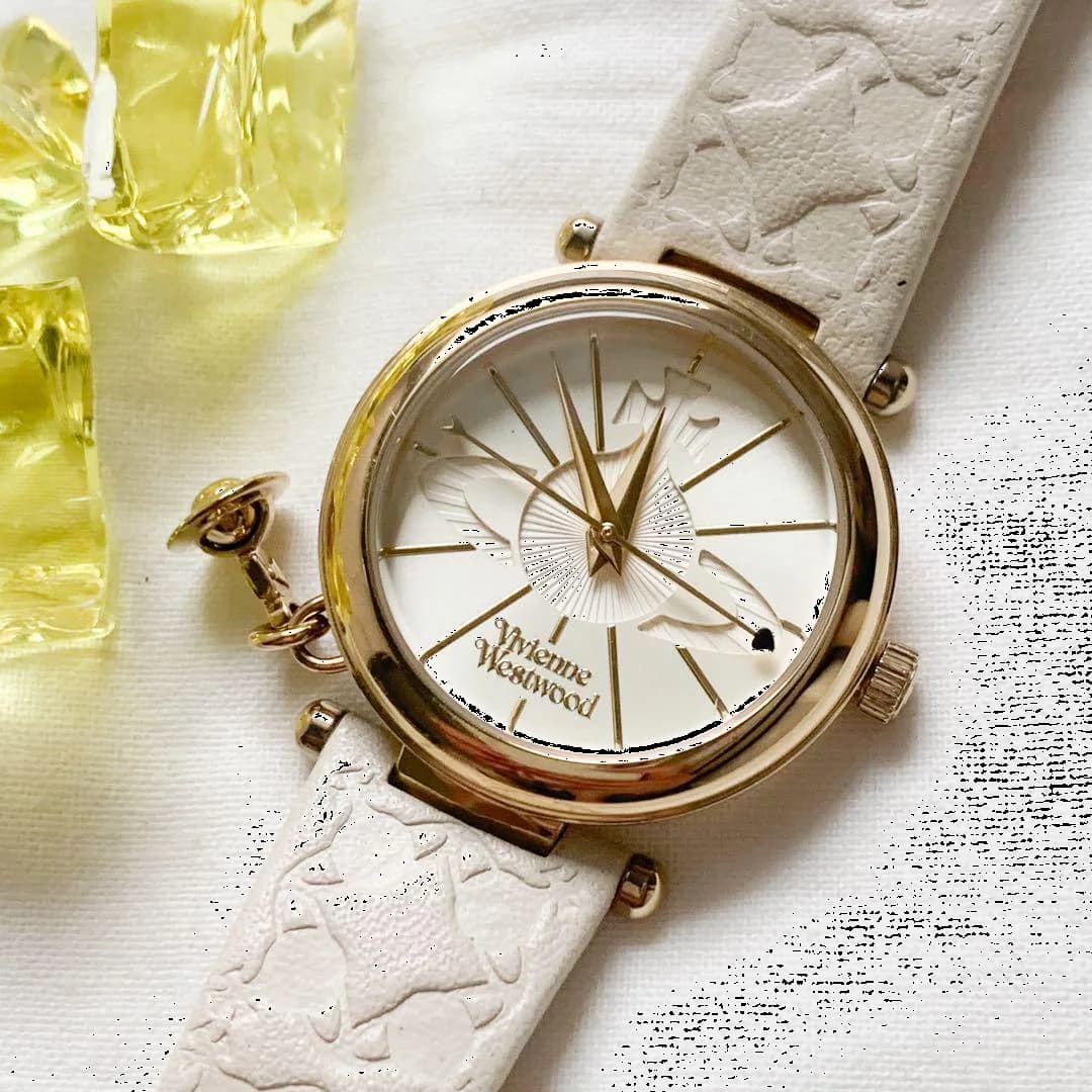 Montre Vivienne Westwood VV006WHWH femme verso boîtier or