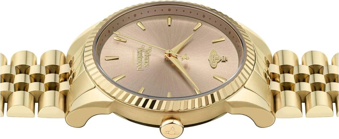 Montre Vivienne Westwood VV240PKGD femme détail bracelet acier inoxydable