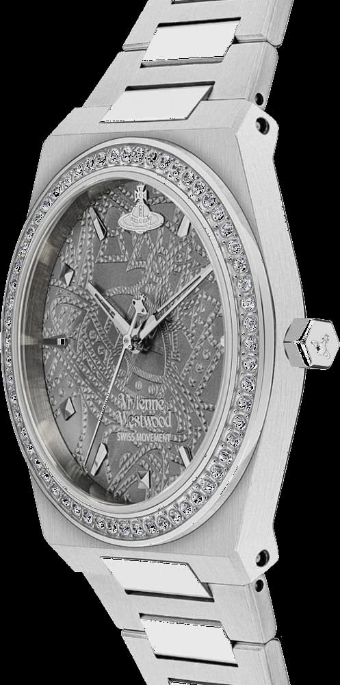 Montre Vivienne Westwood VV244GYSL femme détail cadran gris