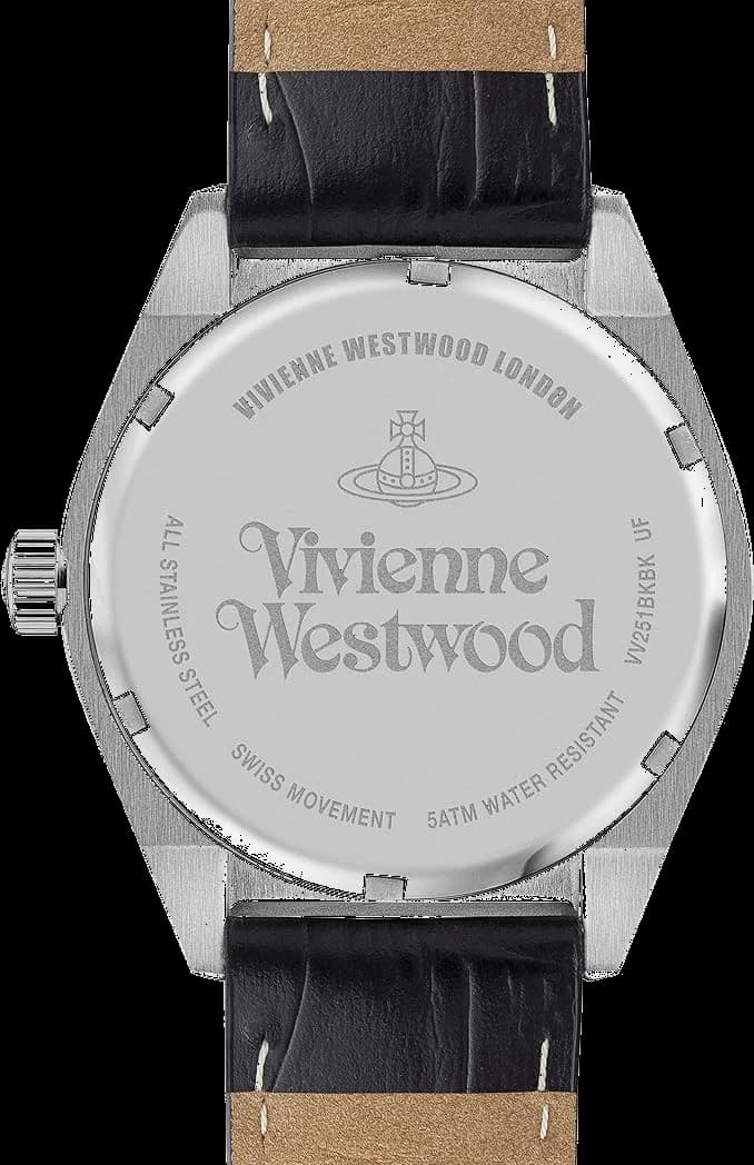 Montre Vivienne Westwood VV251BKBK homme détail cadran noir