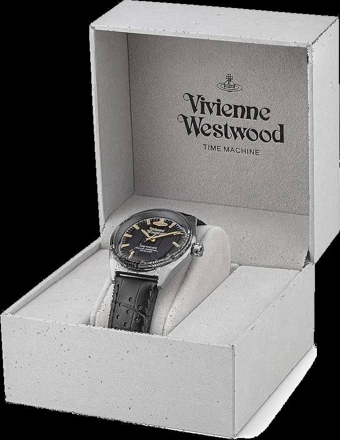 Montre Vivienne Westwood VV251BKBK homme verso boîtier argent