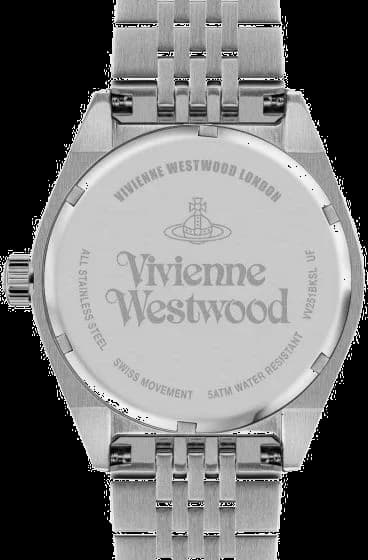 Montre Vivienne Westwood VV251BKSL unisexe détail bracelet acier inoxydable