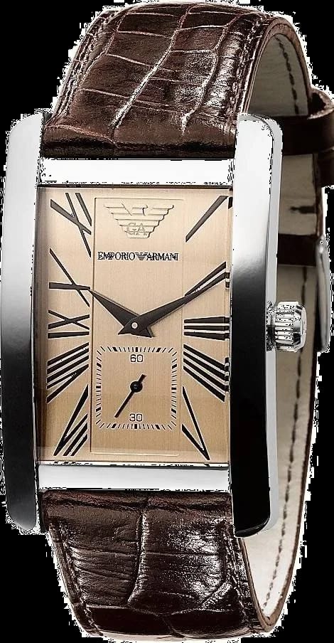 Emporio Armani AR0154 boîtier noir et chronographe — Montres Outlet