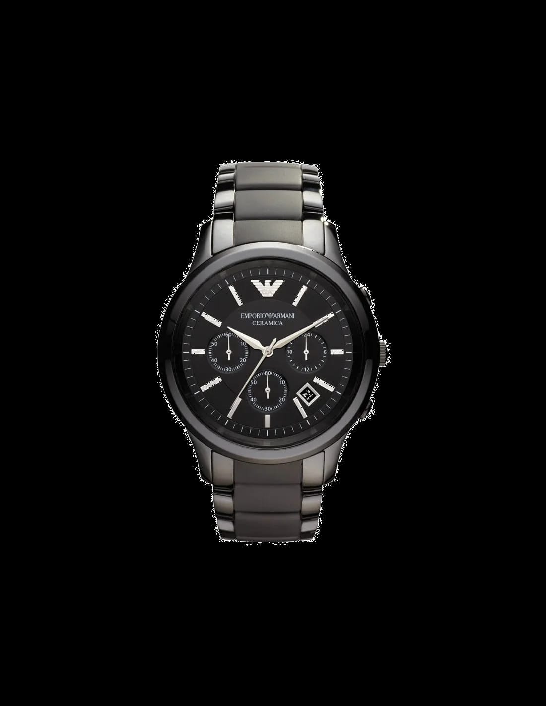 Emporio Armani AR1452 cadran noir et acier — Montres Outlet
