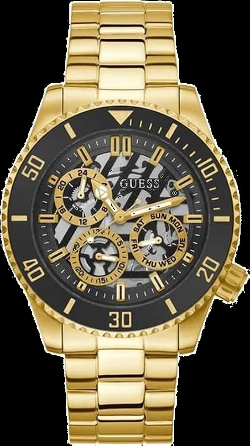 Guess GW0488G2 avec cadran noir et boîtier en acier — Montres Outlet