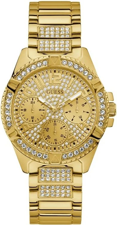 Guess W1156L2 montre analogique avec cadran argenté — Montres Outlet