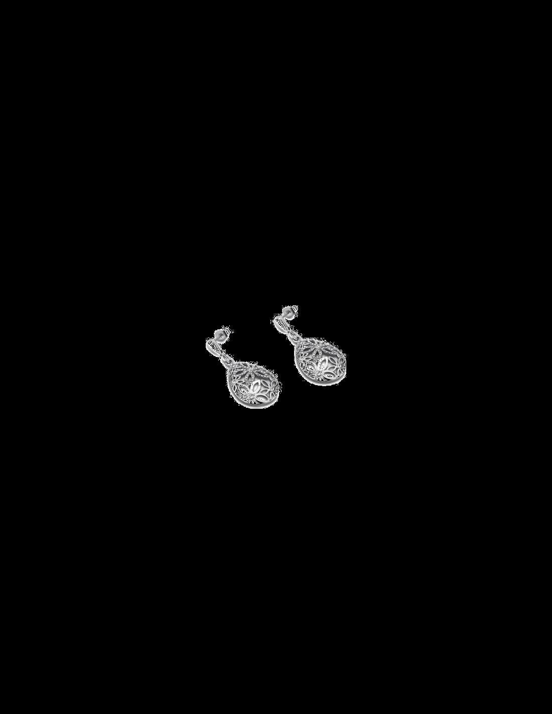 Boucles d'oreilles Lotus Rainbow LS1714-4/1 motifs fleurs argentées