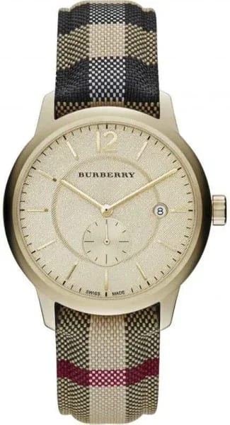 Burberry Montre Burberry BU10001 Classic Round 40mm Bracelet Cuir Monogramme