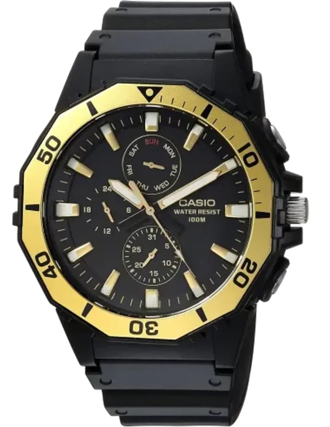 Casio Montre Homme Casio Sport MRW-400H-9AVCF Noir et Or
