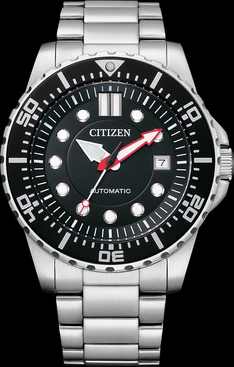 Citizen Montre Citizen NJ0120-81E Automatique Sport cadran noir bracelet acier