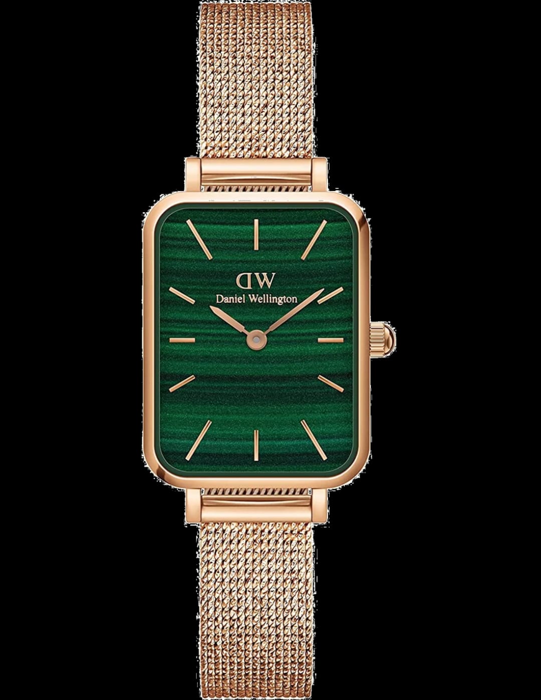 Daniel Wellington Montre Femme Daniel Wellington Quadro DW00100437 Bracelet Maille et Cadran Rectangulaire