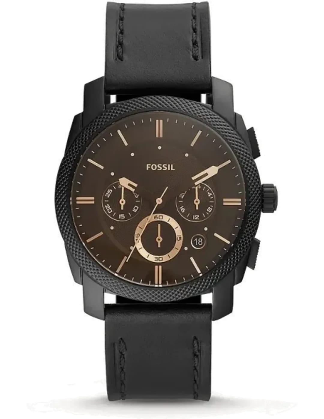 Fossil Montre Fossil FS5586 Chronographe Bracelet Cuir Marron
