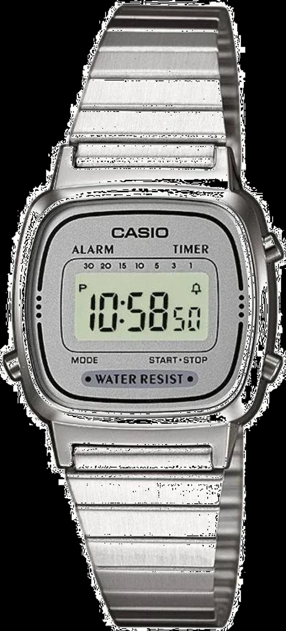 Casio Montre Casio LA670WEA-7EF à Affichage Digital et Bracelet en Acier Gris