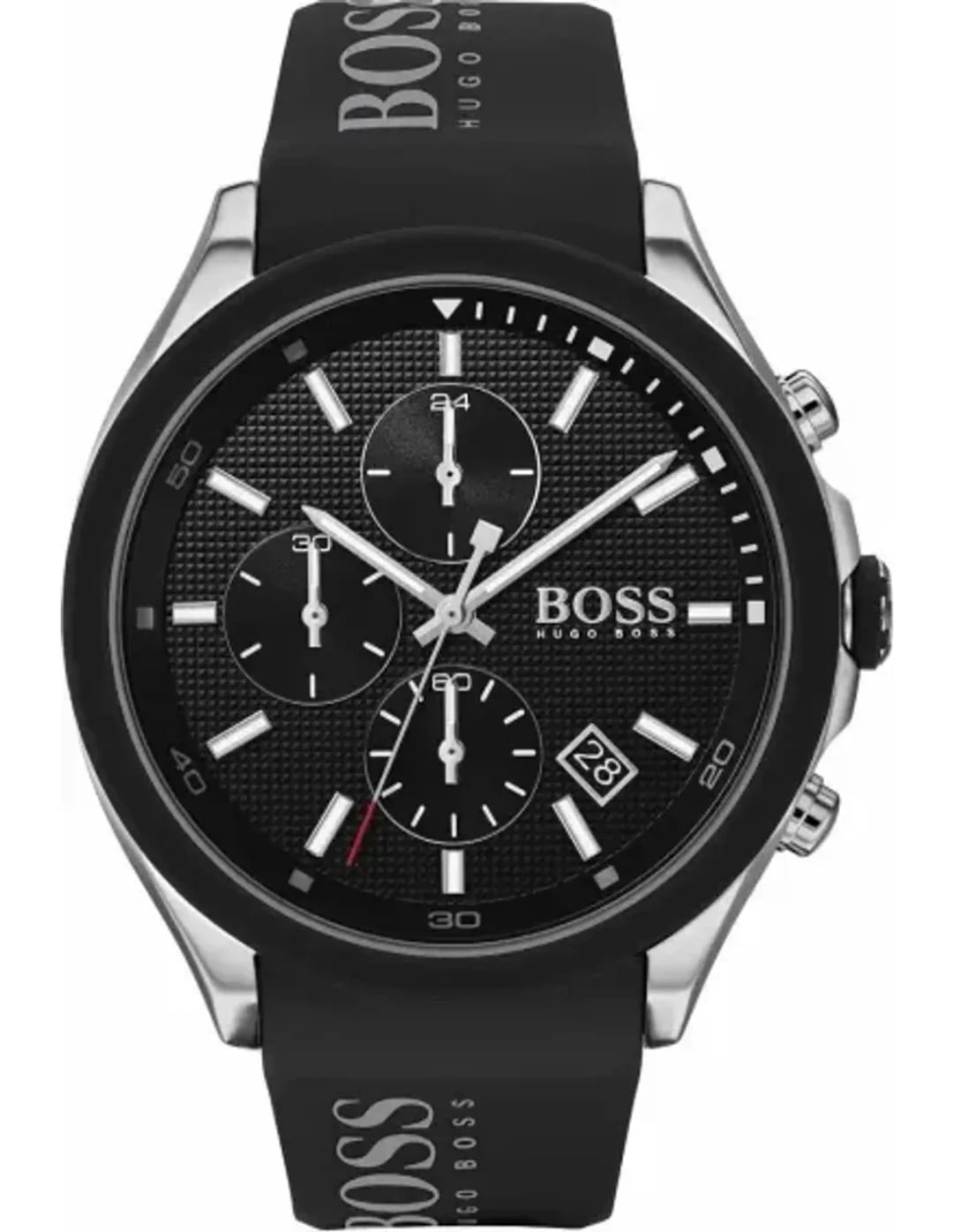 Hugo Boss Montre Hugo Boss 1513716 Velocity Chronomètre Sport en Silicone Noir