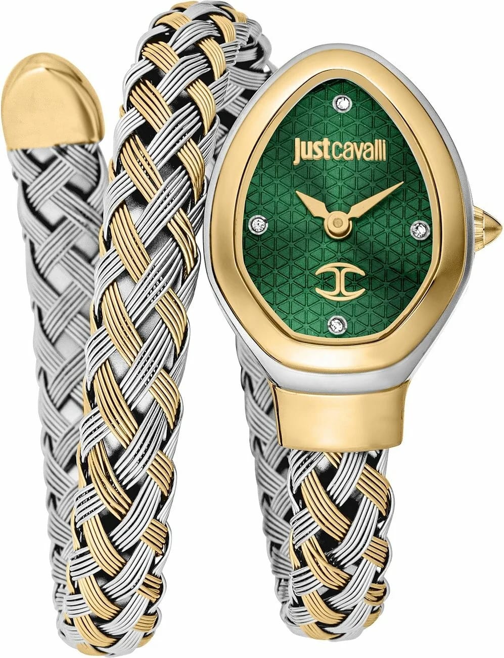Just Cavalli Montre Just Cavalli JC1L264M0065 Acier Bicolore et Cadran Vert