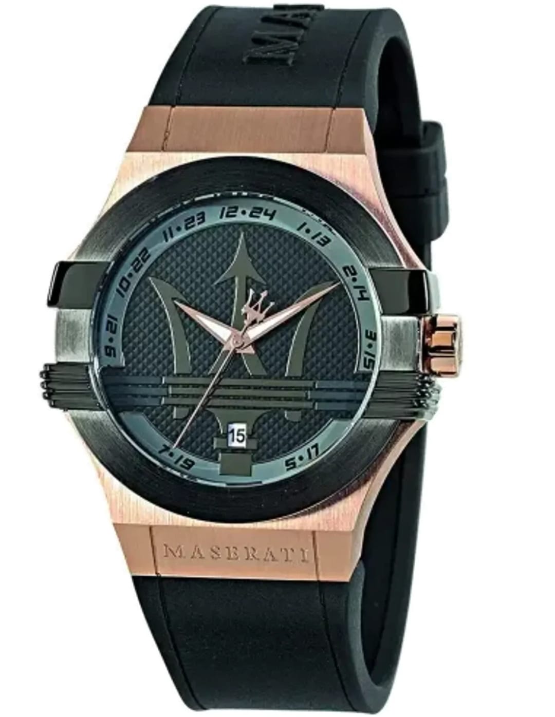 Maserati Montre Homme Maserati Potenza R8851108002 Bracelet en silicone noir