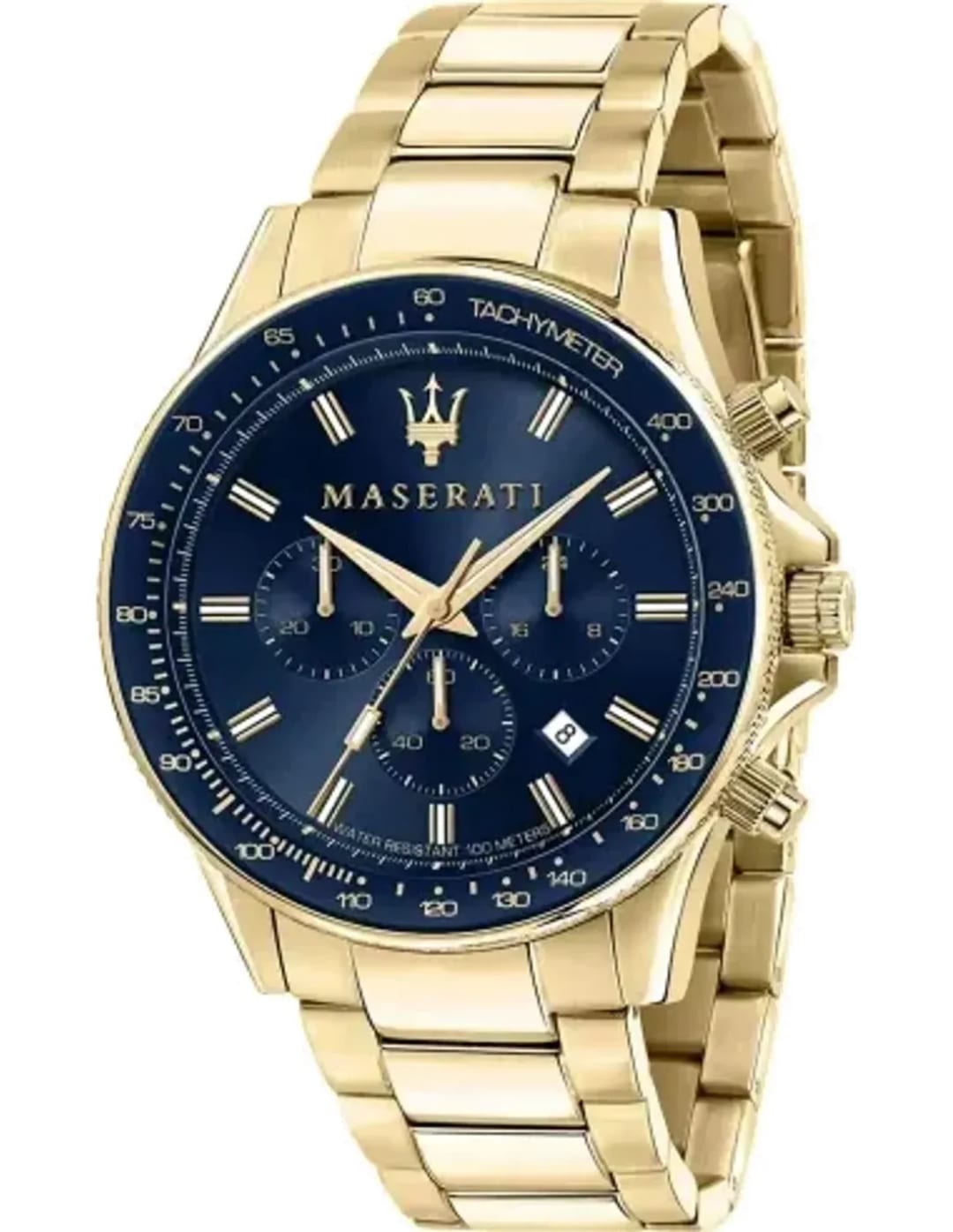 Maserati Montre Homme Maserati Sfida R8873640008 acier doré cadran bleu nuit