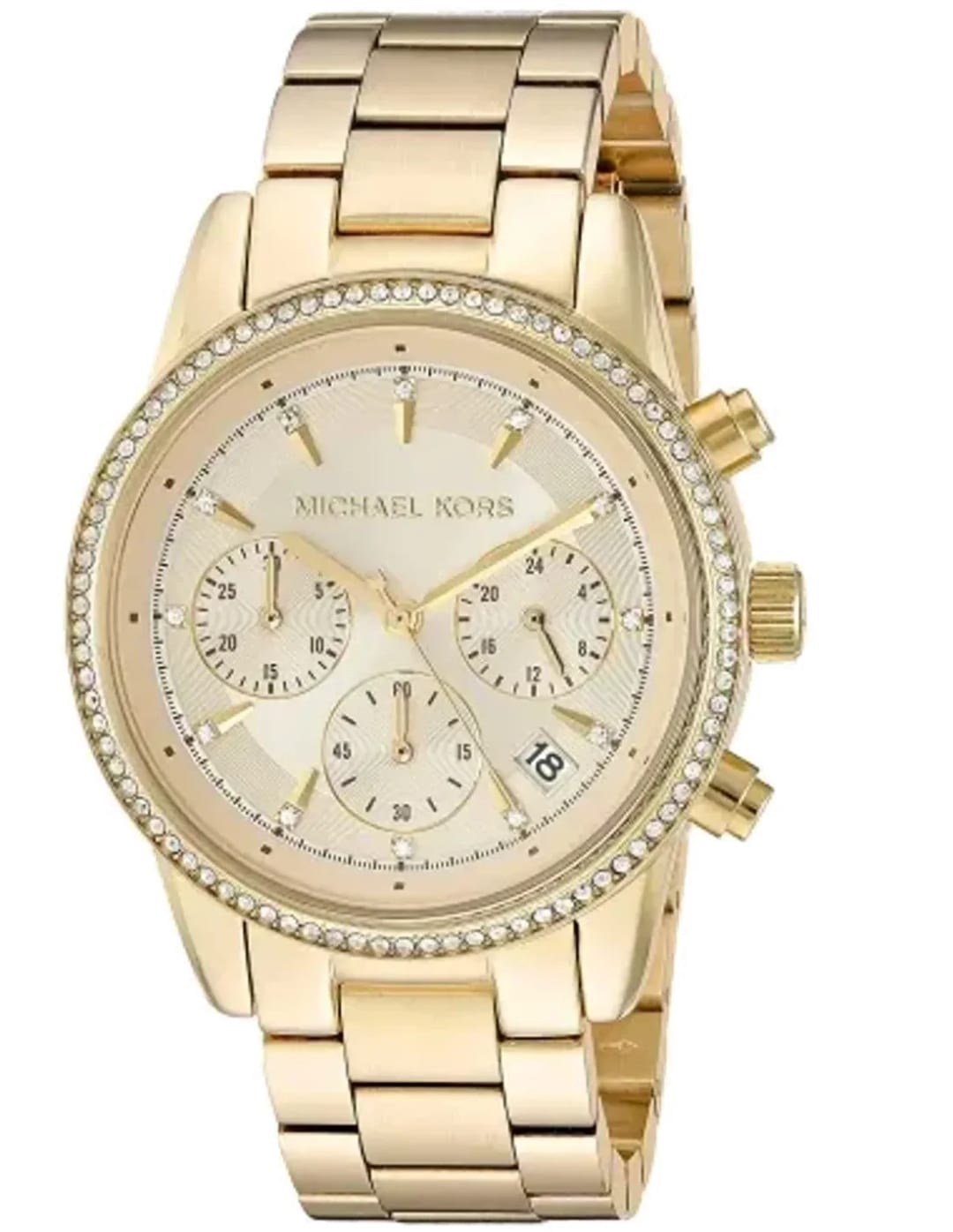Michael Kors Montre Michael Kors MK6356 Ritz en Acier Doré et Cristaux
