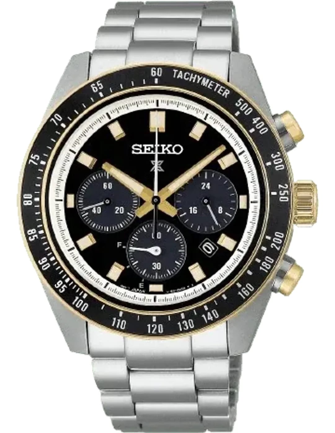 Seiko Montre Seiko SSC941P1 Prospex Speedtimer Solaire Acier Argenté Cadran Noir