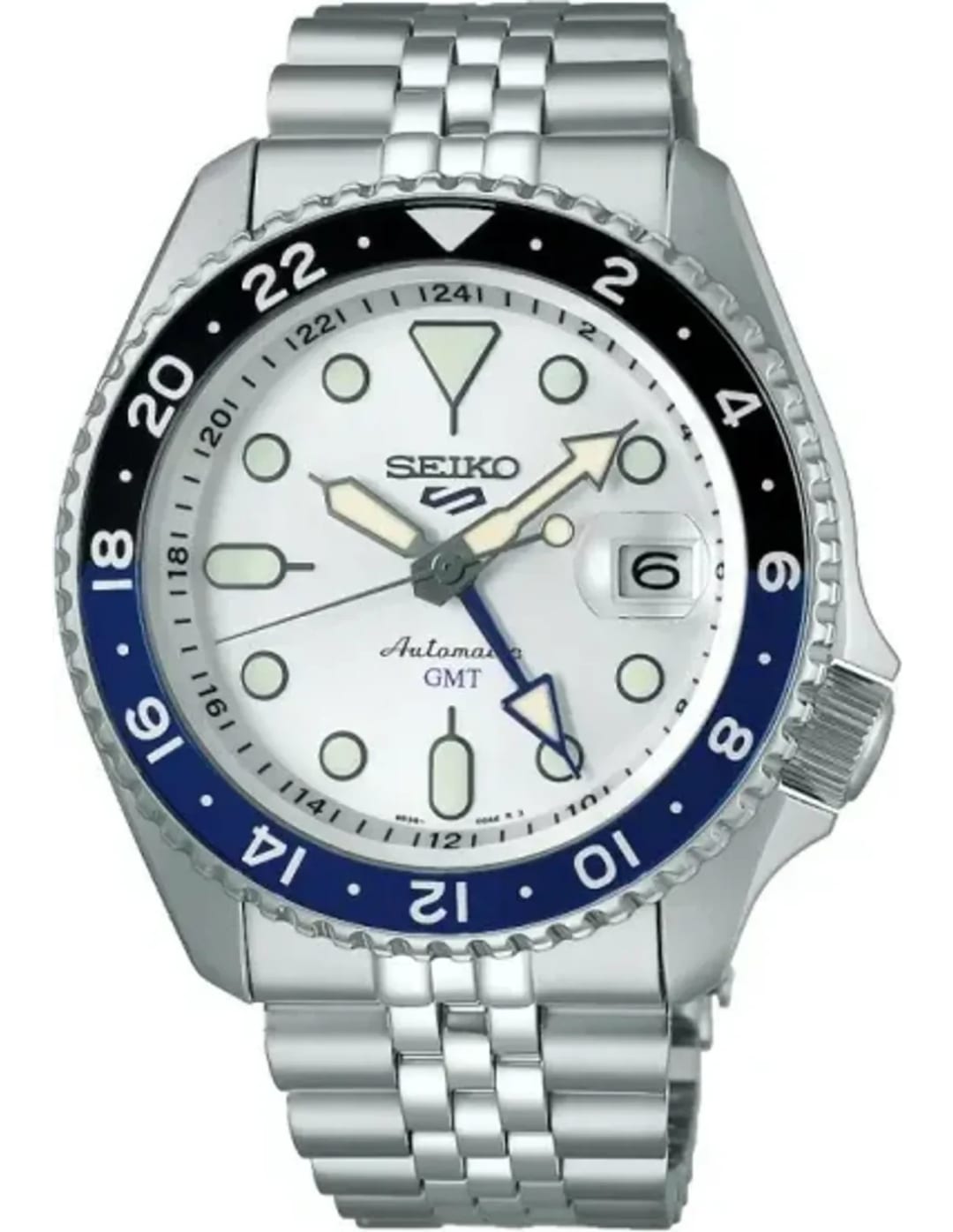 Seiko Montre Seiko SSK033K1 GMT Automatique Cadran Blanc Acier