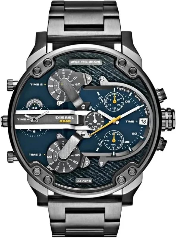 Diesel Montre Diesel Mr Daddy 2.0 DZ7331 cadran bleu denim élégant et robuste