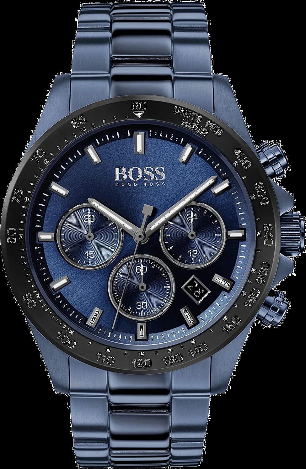 Hugo Boss Montre Hugo Boss 1513758 Chronographe Acier et Cadran Bleu Nuit