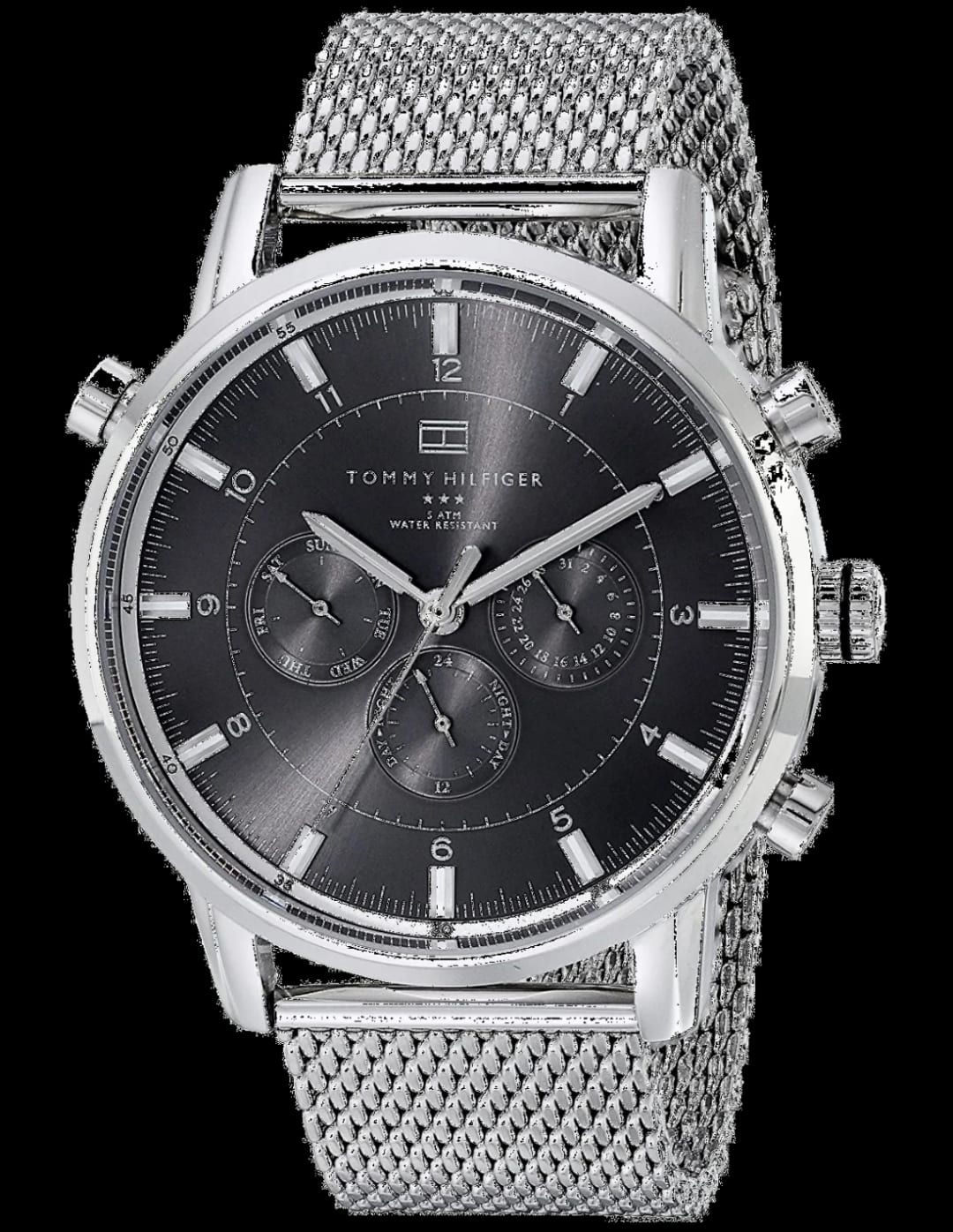 Tommy Hilfiger Montre Tommy Hilfiger 1790877 Harrison Cadran Noir et Maille Milanaise