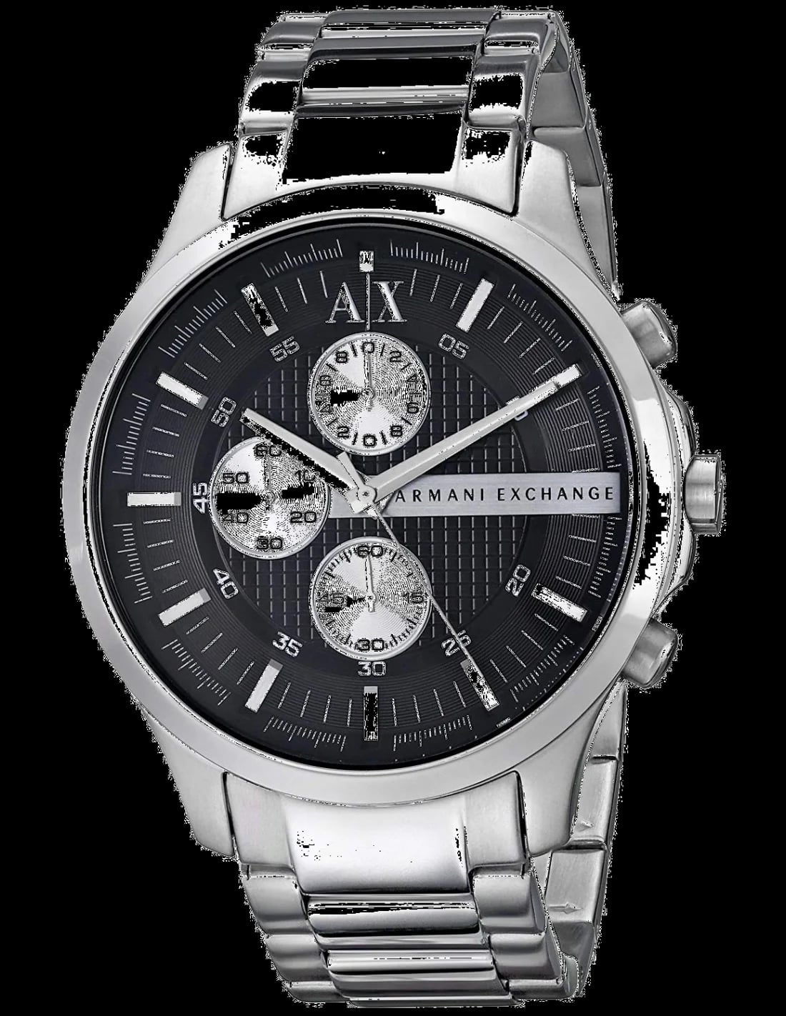 Montre Armani Exchange AX2152 homme cadran noir bracelet acier inoxydable