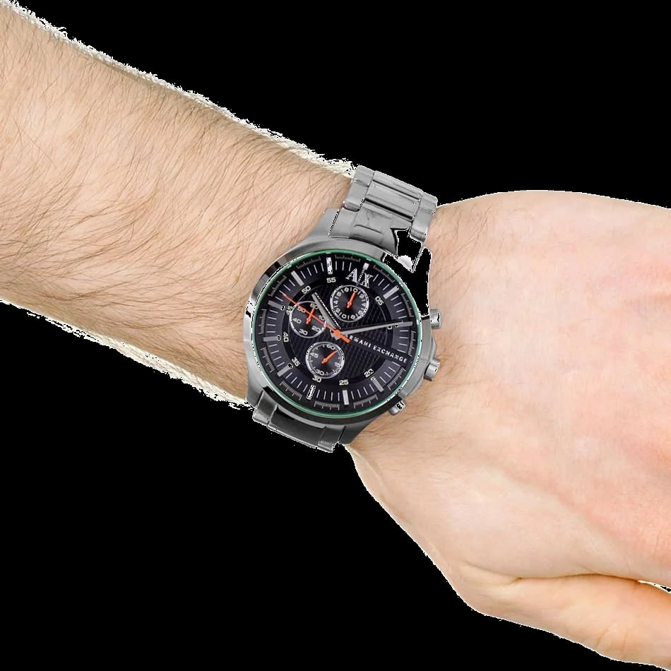 Montre Armani Exchange AX2163 homme verso boîtier argent
