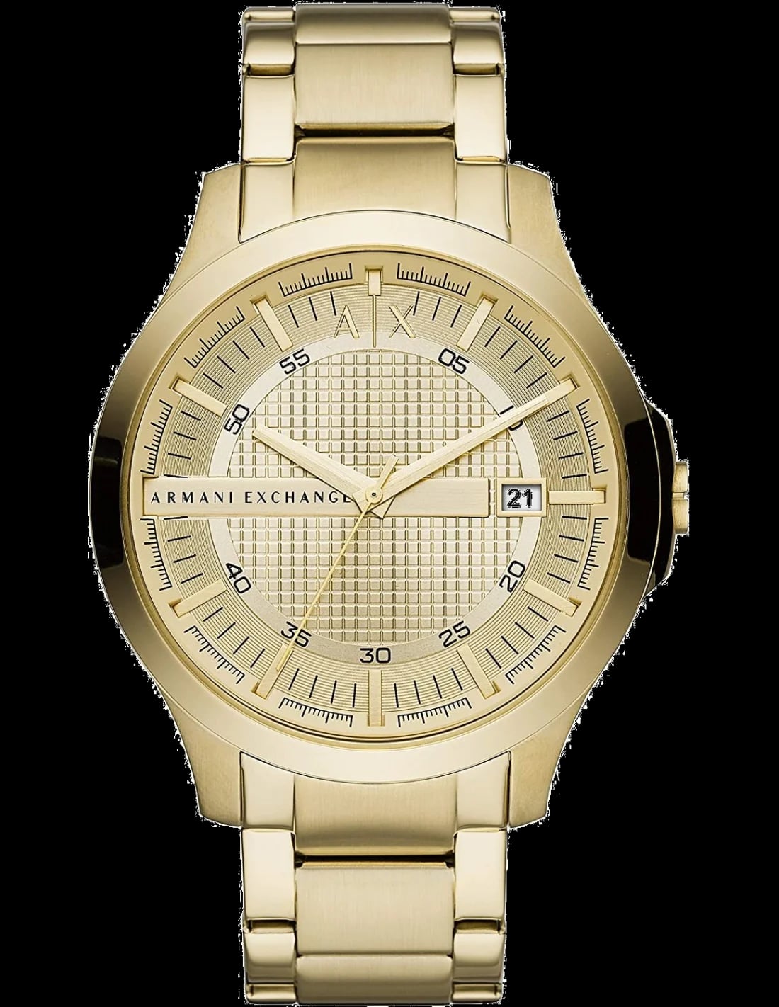 Montre Armani Exchange AX2415 homme cadran doré bracelet acier inoxydable