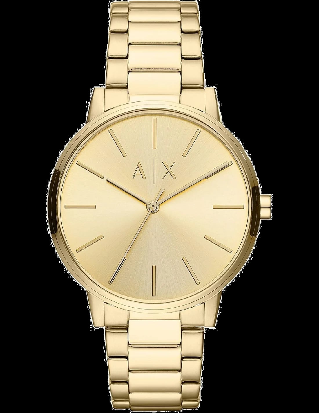 Montre Armani Exchange AX2707 homme cadran doré bracelet acier inoxydable