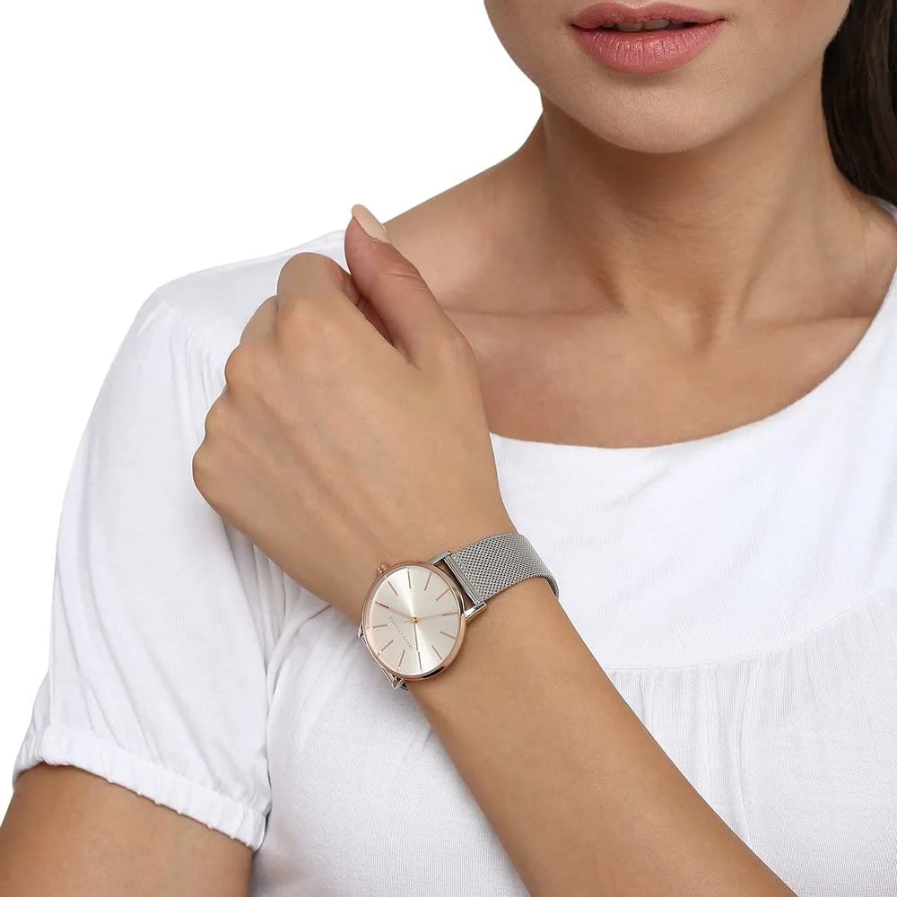 Montre Armani Exchange AX5537 femme détail bracelet acier inoxydable