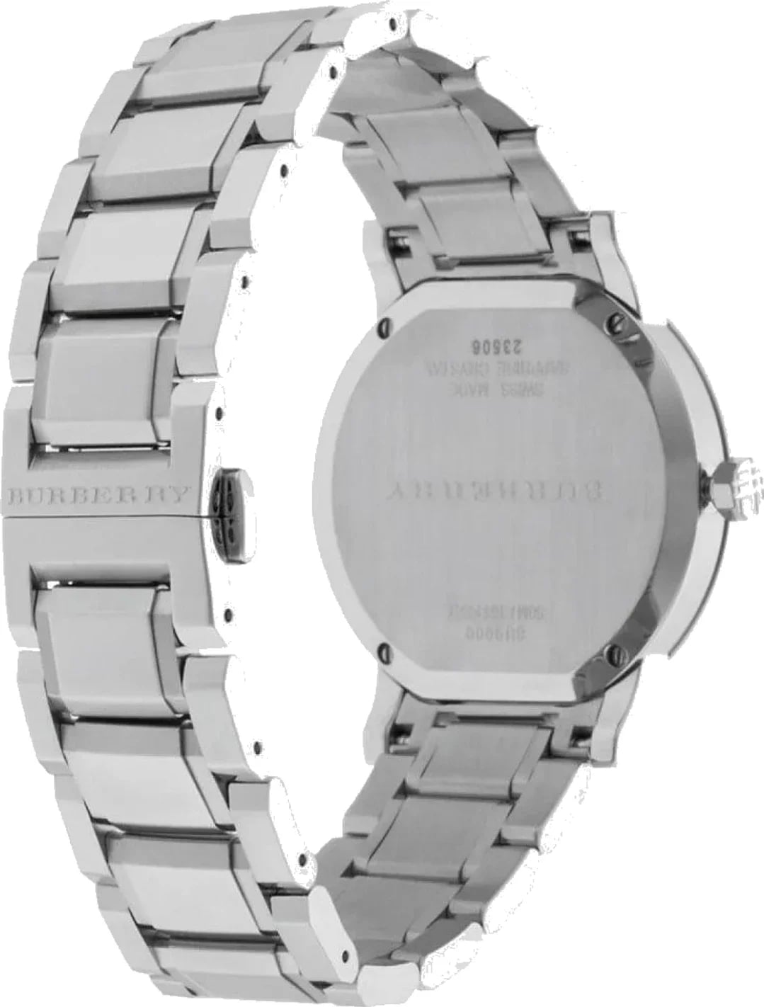 Montre Burberry BU9000 homme détail cadran argent
