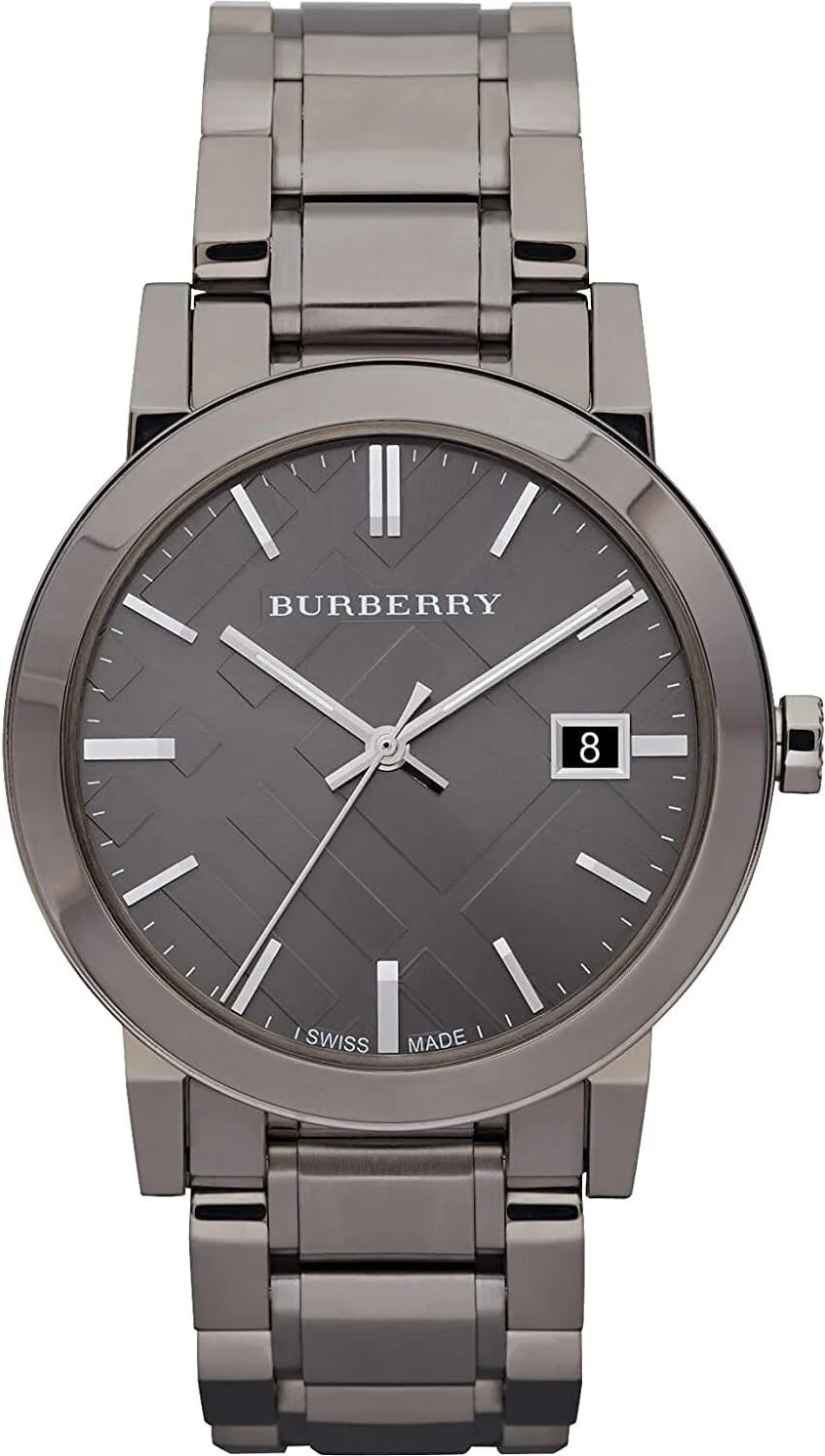 Montre Burberry BU9007 homme cadran gris bracelet acier