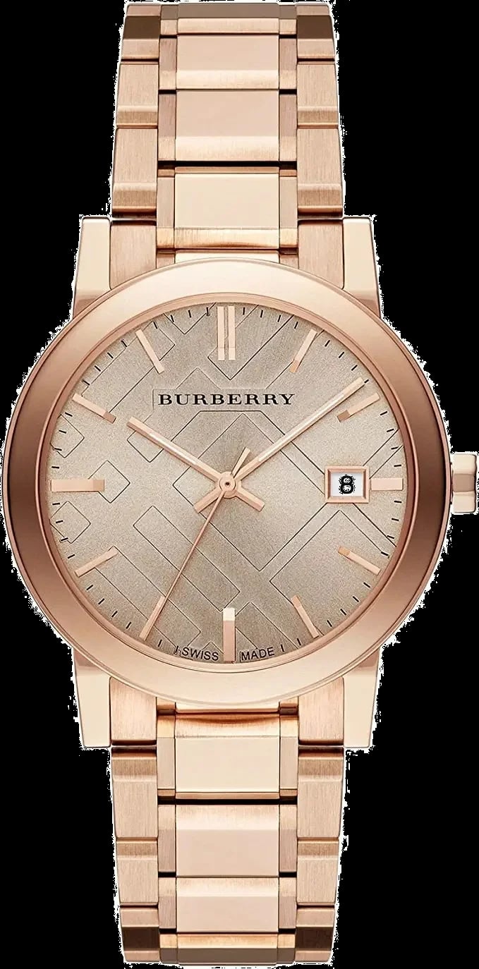 Montre Burberry BU9034 femme cadran or rose bracelet acier inoxydable