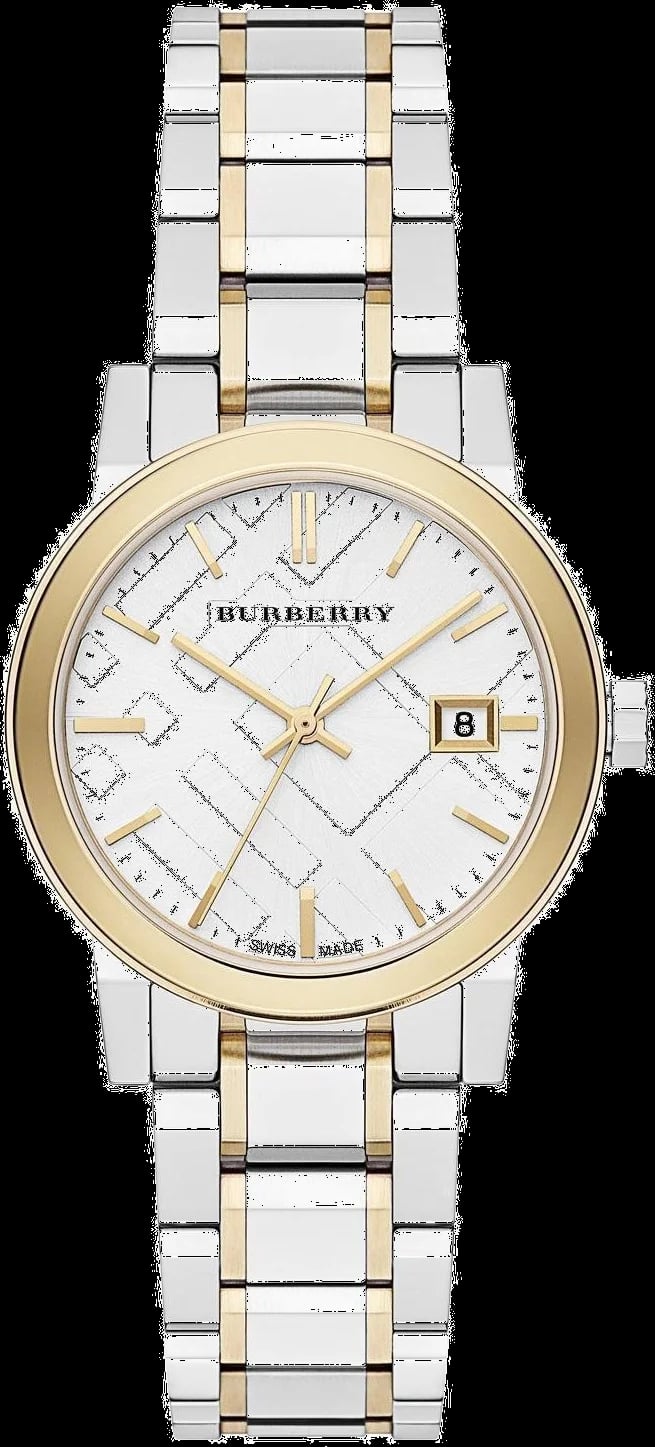 Montre Burberry BU9115 femme cadran blanc bracelet acier inoxydable