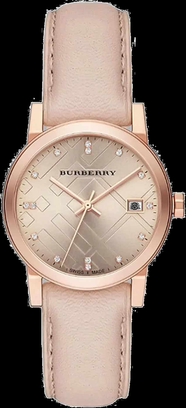 Montre Burberry BU9131 femme cadran beige bracelet cuir